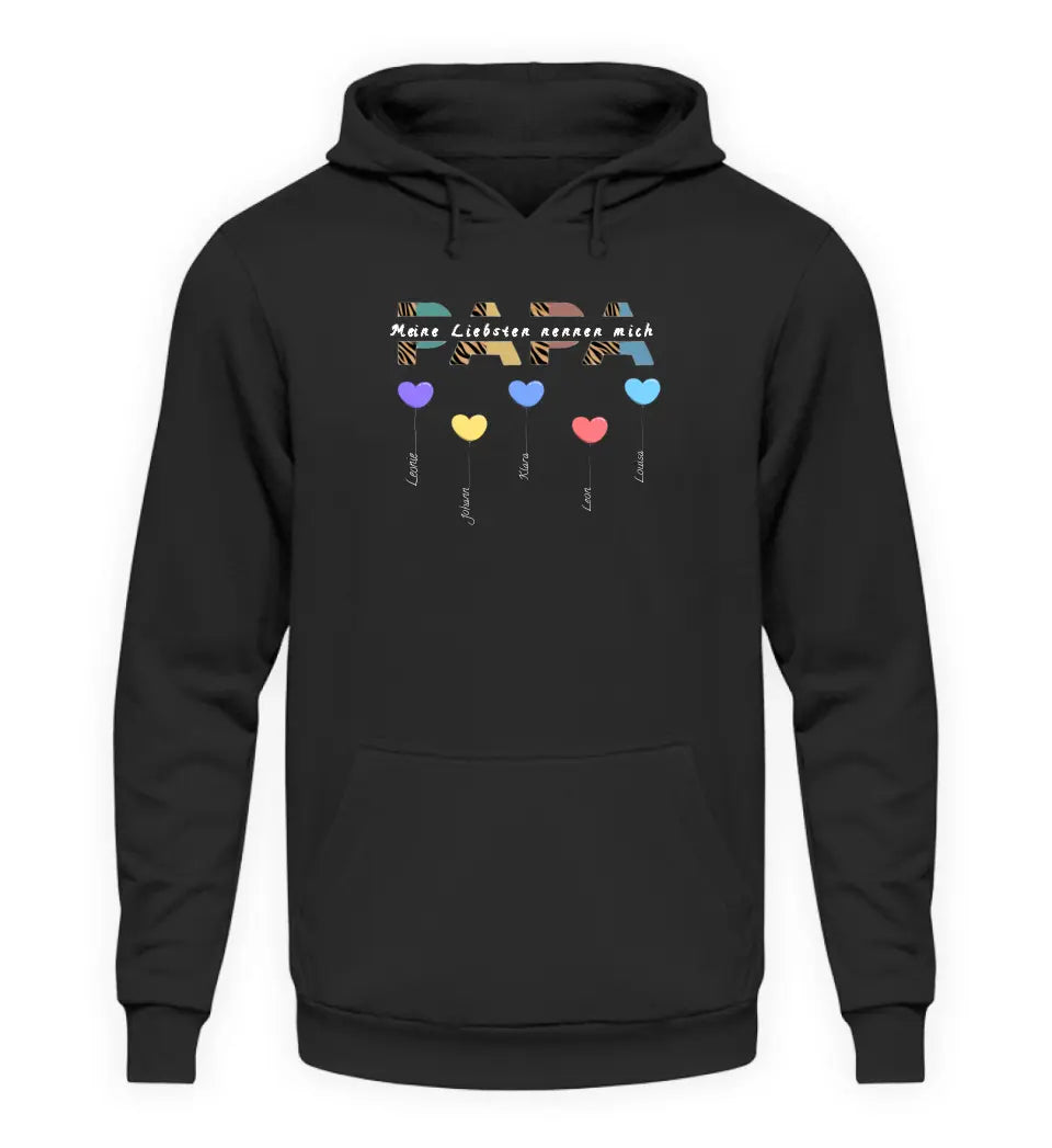 Papa/Opa Herzballons - Herren Hoodie personalisierbar