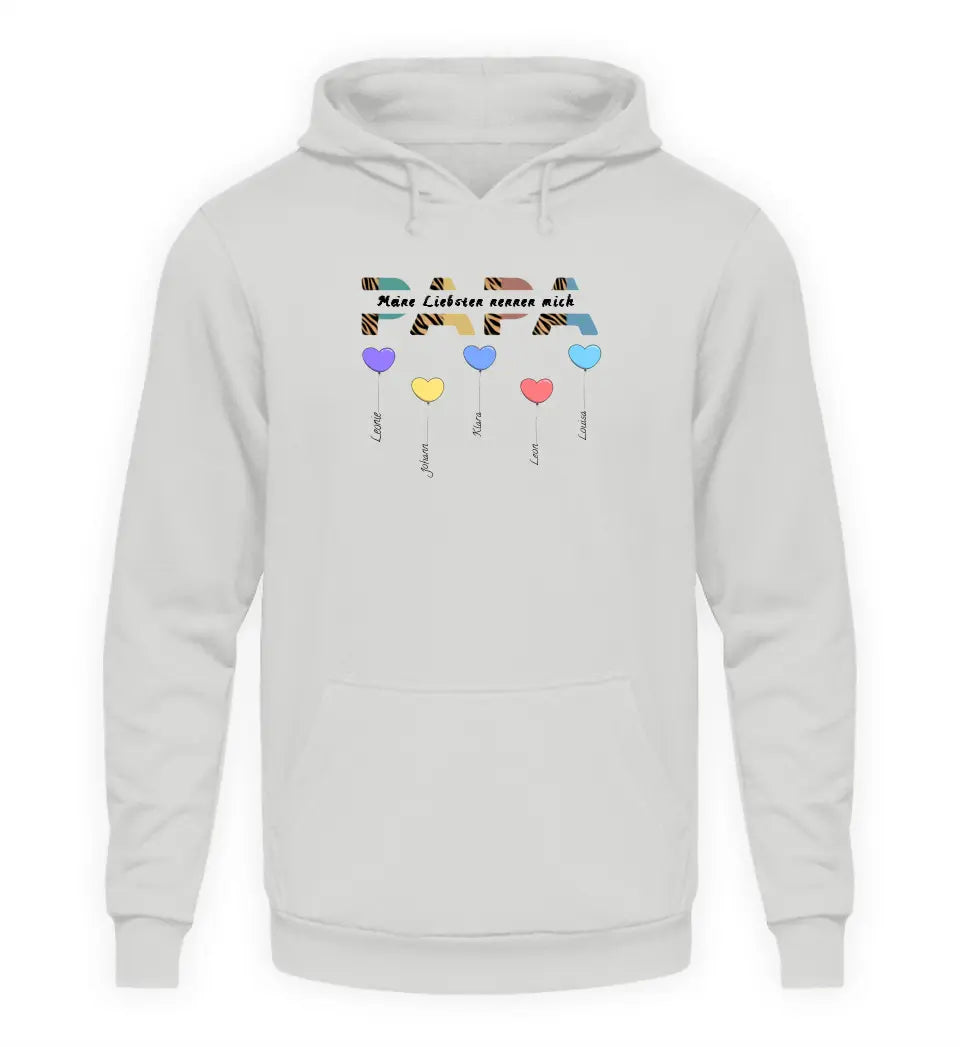 Papa/Opa Herzballons - Herren Hoodie personalisierbar