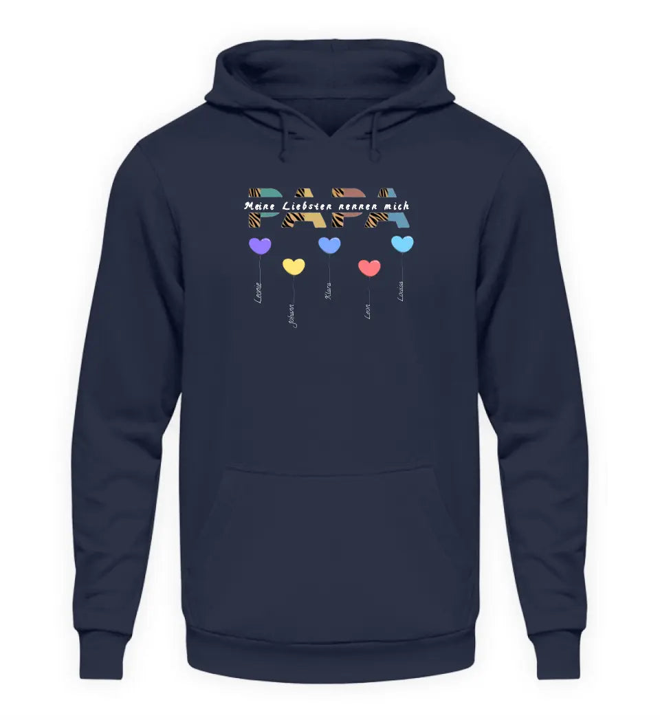 Papa/Opa Herzballons - Herren Hoodie personalisierbar