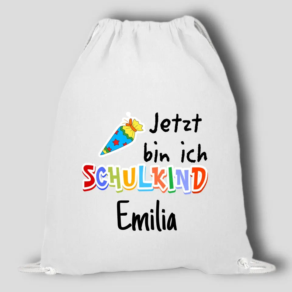 Jetzt bin ich Schulkind/Kindergartenkind - Beutel personalisierbar