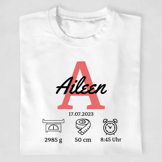 Babydaten - T-Shirt ab 0 Monate