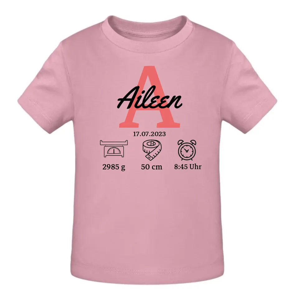 Babydaten - T-Shirt ab 0 Monate