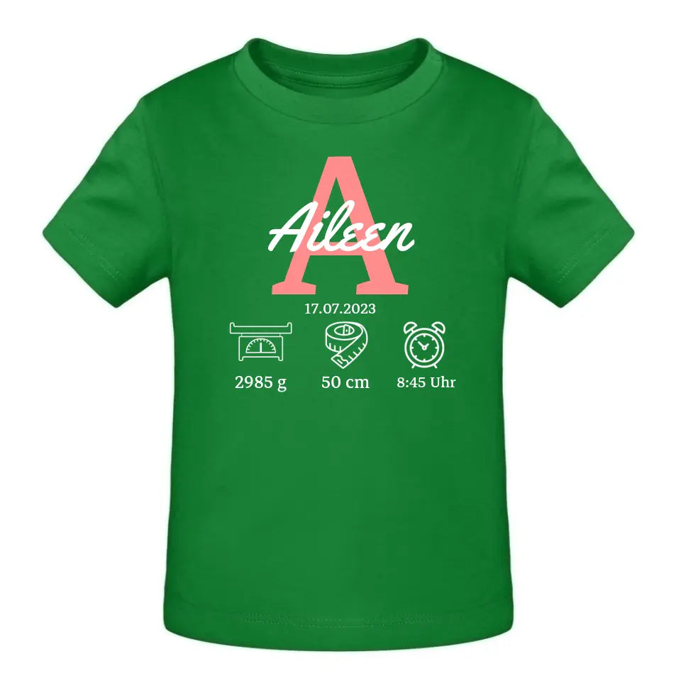 Babydaten - T-Shirt ab 0 Monate