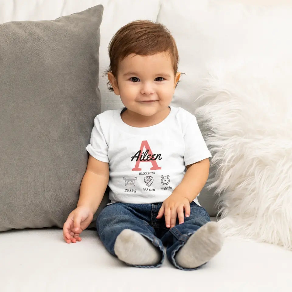 Babydaten - T-Shirt ab 0 Monate