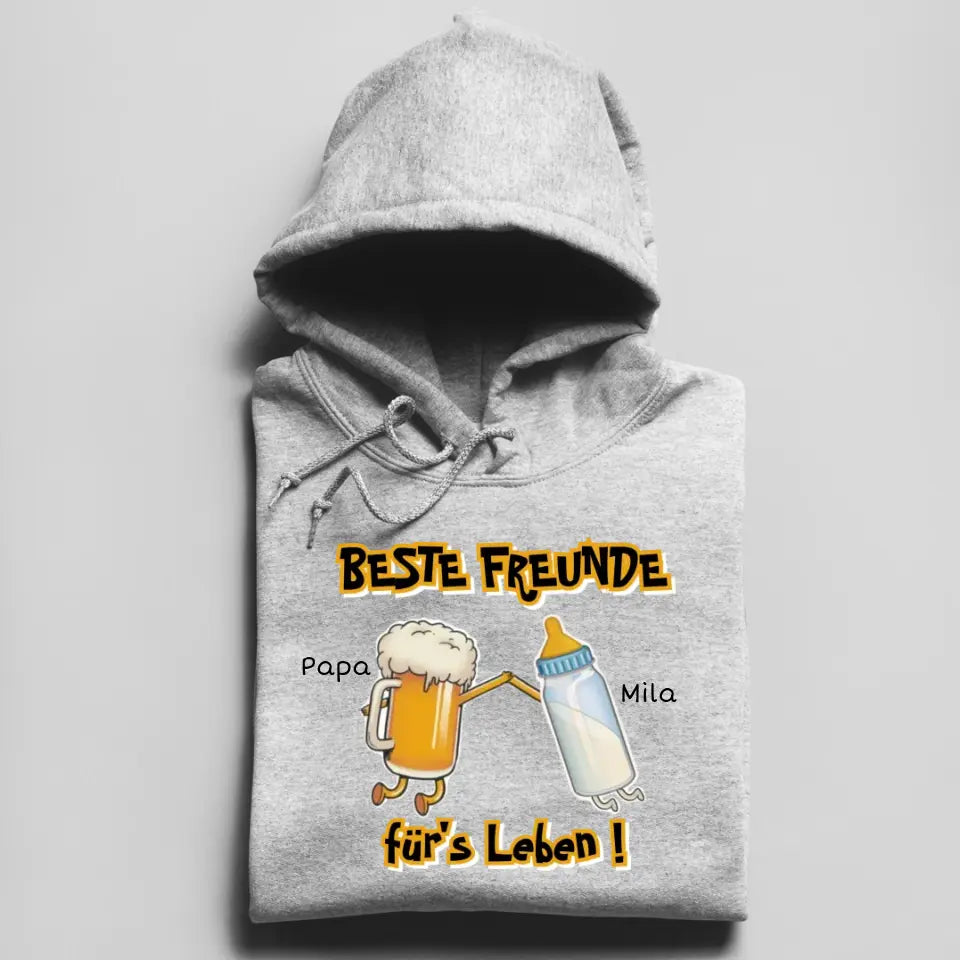 Beste Freunde für's Leben - Herren Hoodie personalisierbar