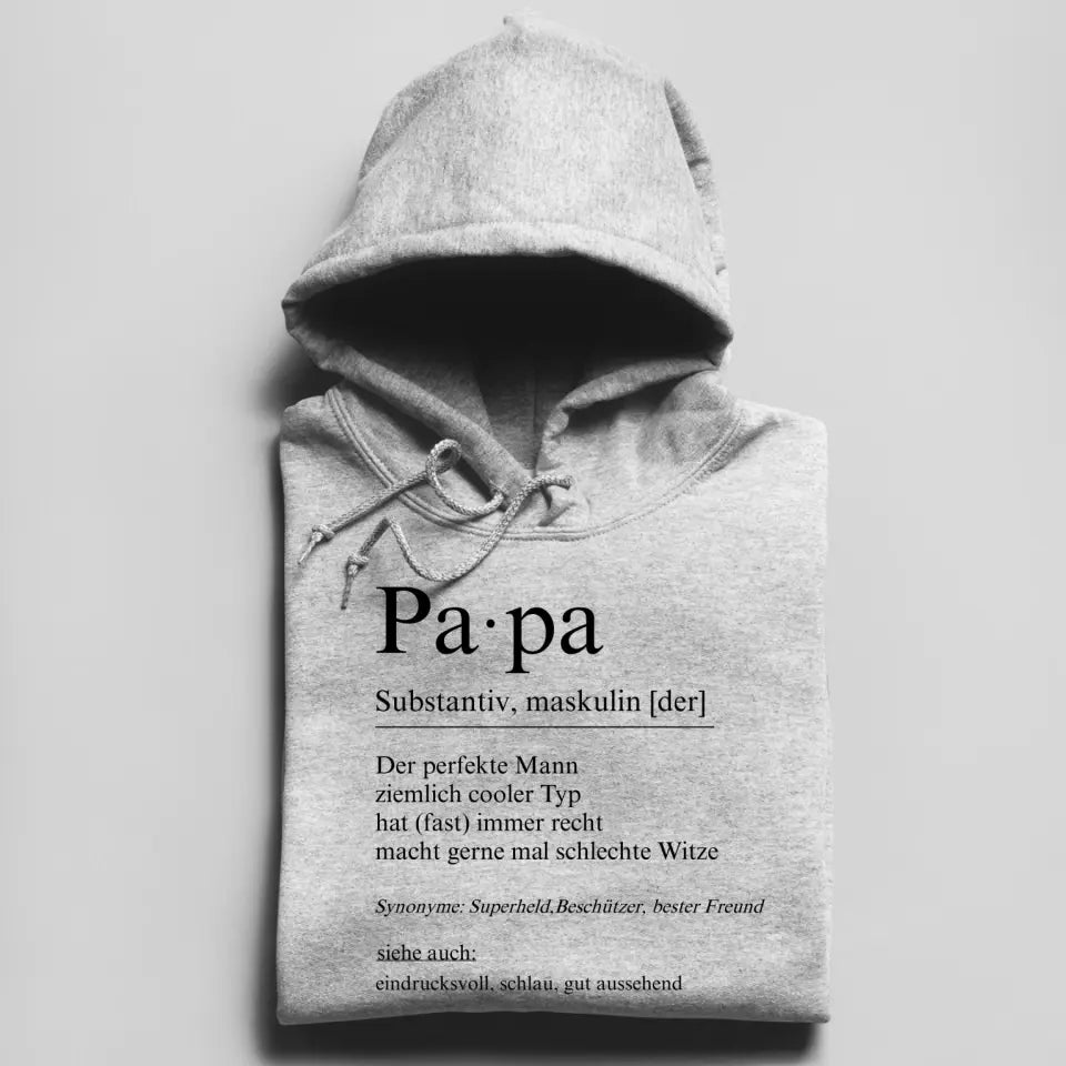 Papa Definition - Herren Hoodie personalisierbar