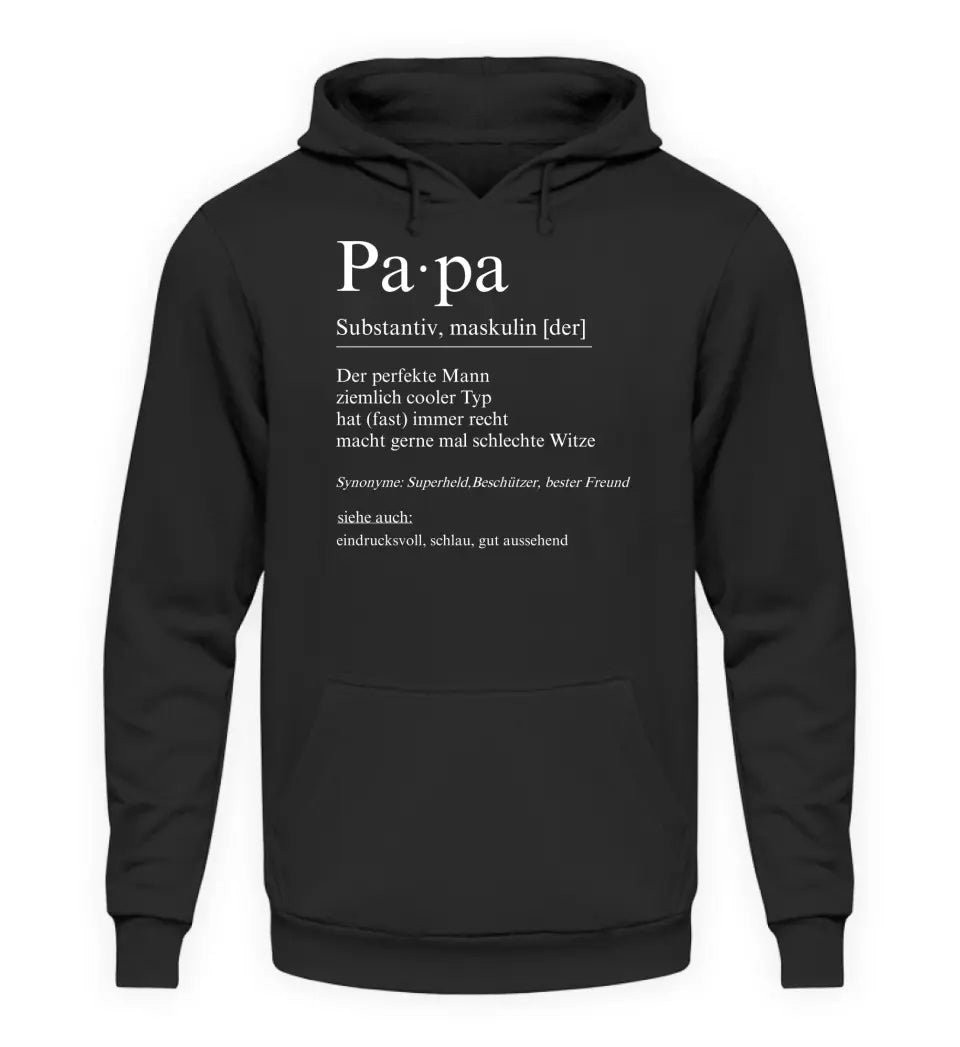 Papa Definition - Herren Hoodie personalisierbar