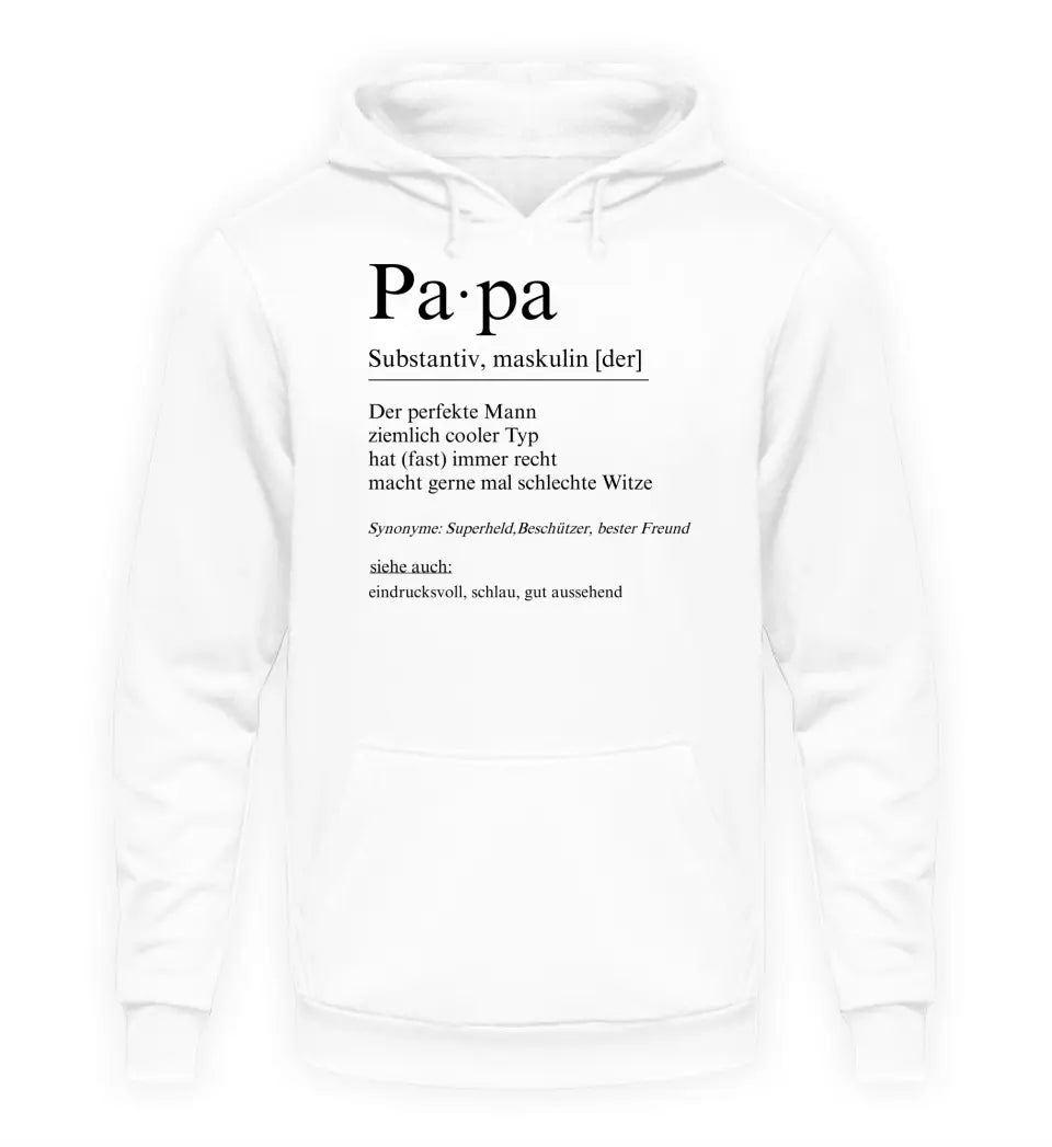 Papa Definition - Herren Hoodie personalisierbar