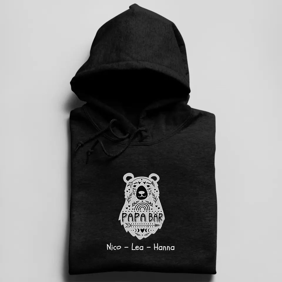 Papa Bär - Herren Hoodie personalisierbar