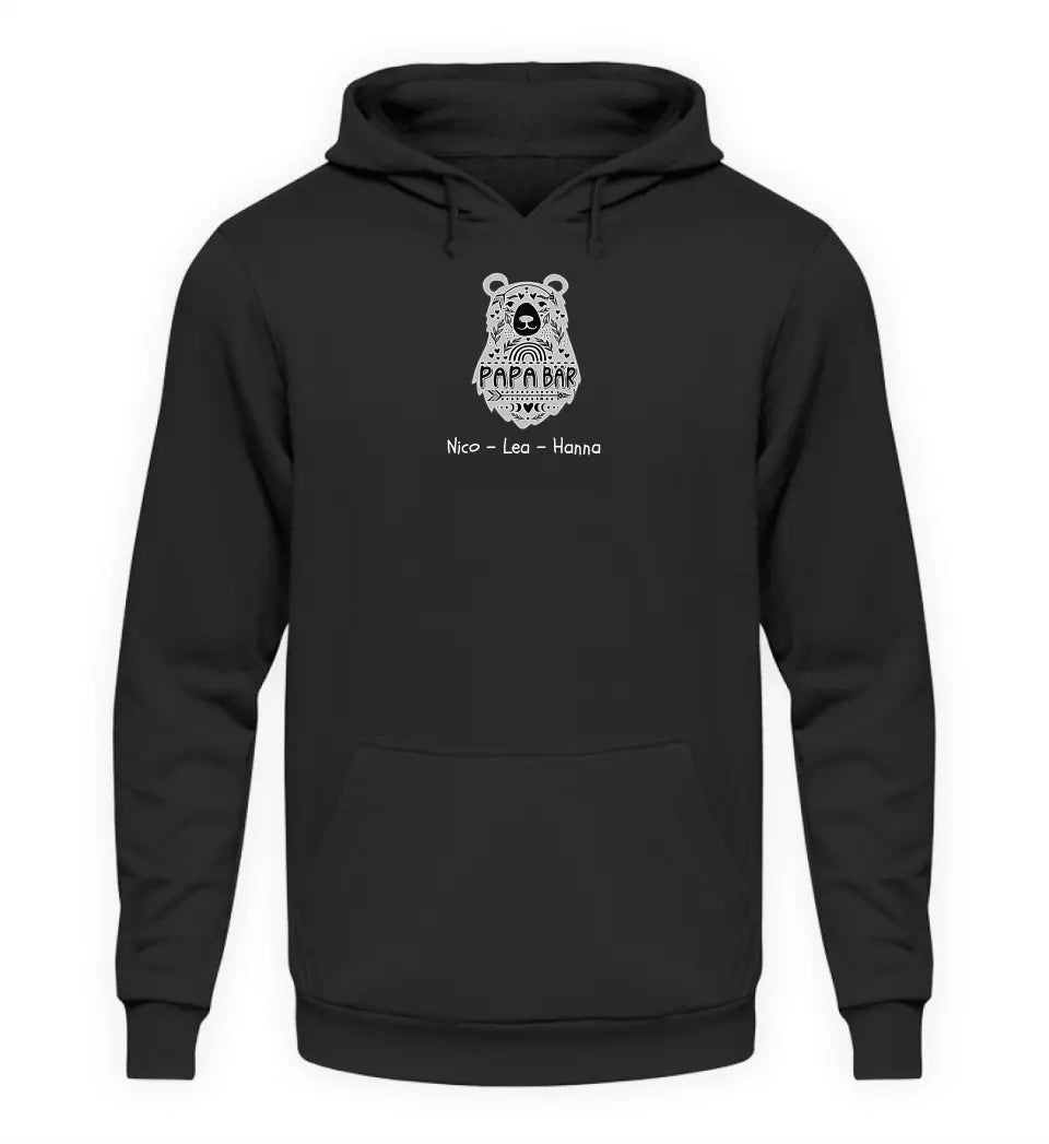 Papa Bär - Herren Hoodie personalisierbar