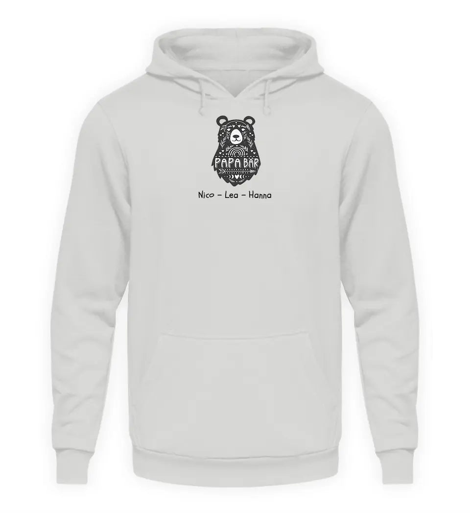 Papa Bär - Herren Hoodie personalisierbar