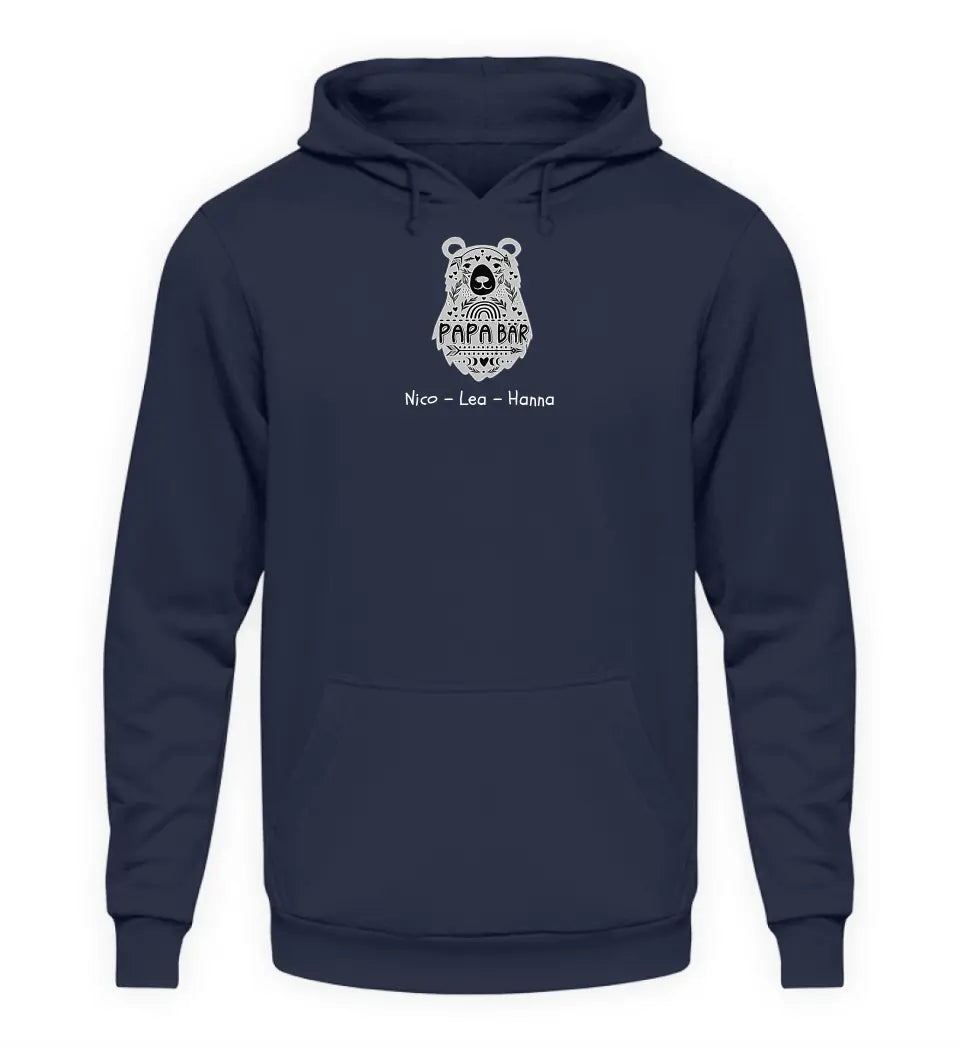 Papa Bär - Herren Hoodie personalisierbar