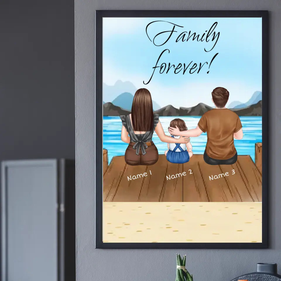 Familienbild - Poster personalisierbar