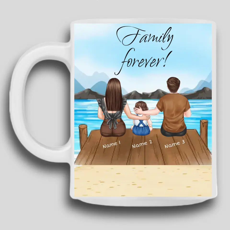 Familienbild - Tasse personalisierbar